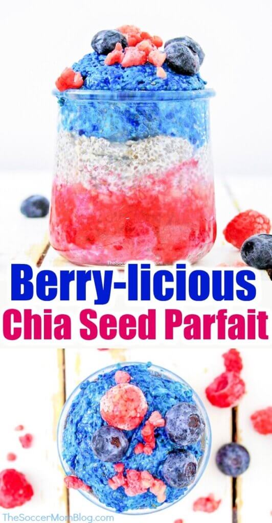 Colorful, tasty, AND healthy, this Very Berry Chia Seed Pudding is the perfect patriotic treat or nutritious breakfast!