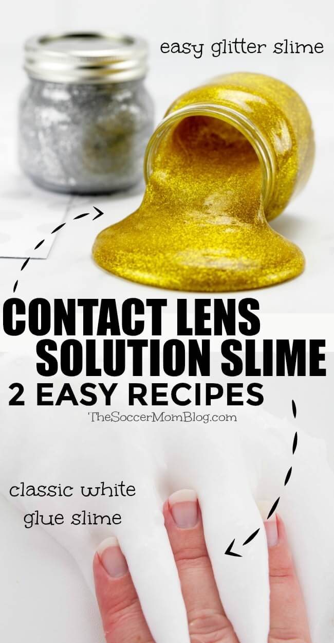 How to make slime with contact solution - 2 fun and easy contact solution slime recipes for making slime without borax powder, plus a video tutorial!