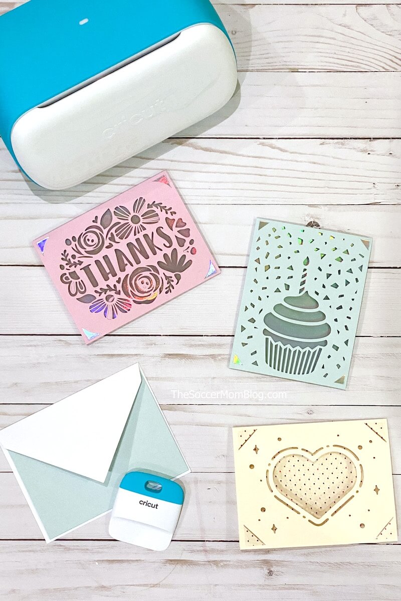 custom greeting cards made with a Cricut Joy