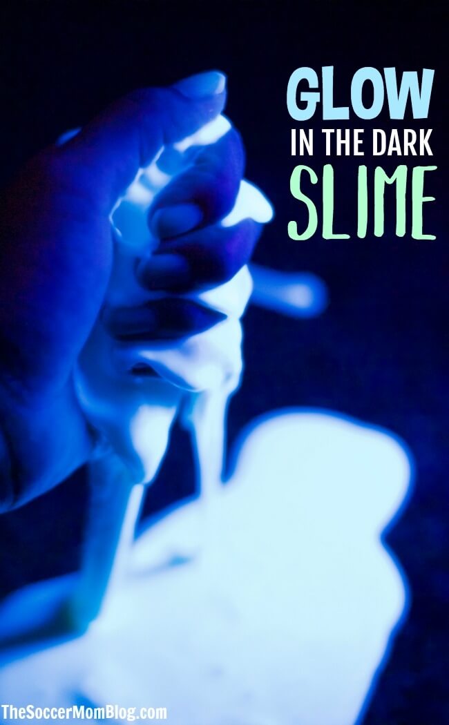 Your kids will flip for this groovy glow in the dark slime recipe! This "taste safe" slime is made with 3 simple edible ingredients.