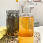 homemade pine needle cleaner in spray bottle