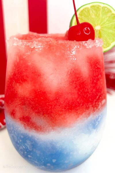 layered red, white, and blue margarita