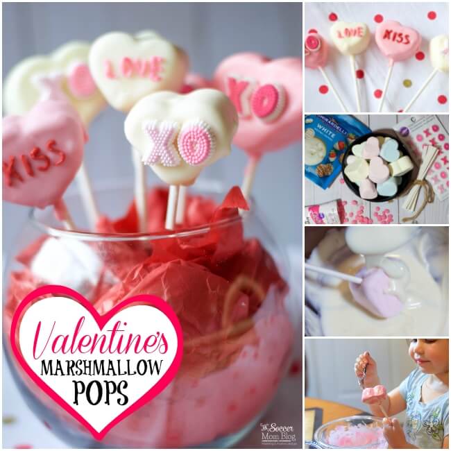 An adorably sweet Valentine's Day treat! Conversation Heart Marshmallow Pops are a fun kids activity and the perfect gift for friends, family, and teachers!